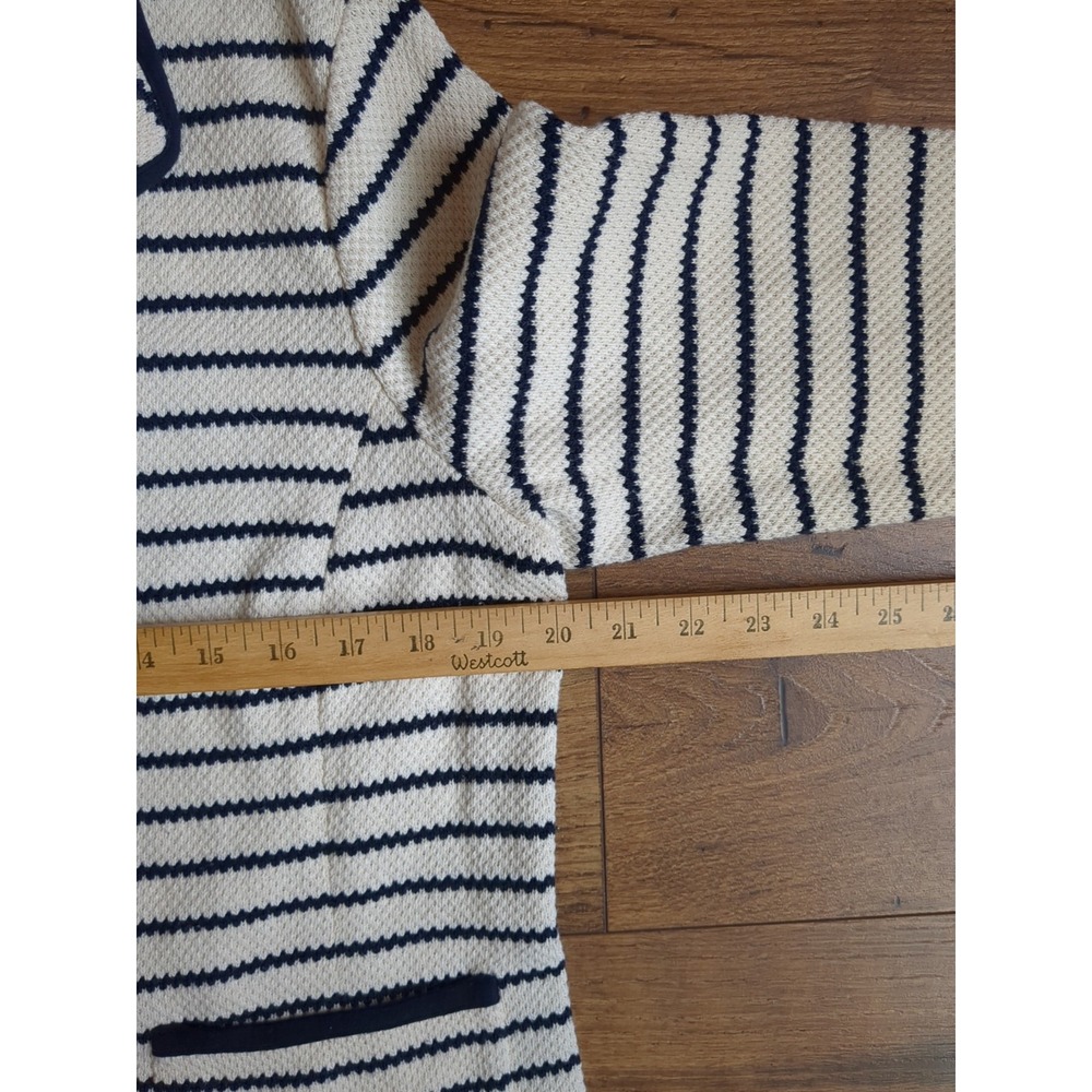 Talbots Womens L Long Sleeve Collared‎ Button Striped Nautical  Knit Sweater - Picture 7 of 10